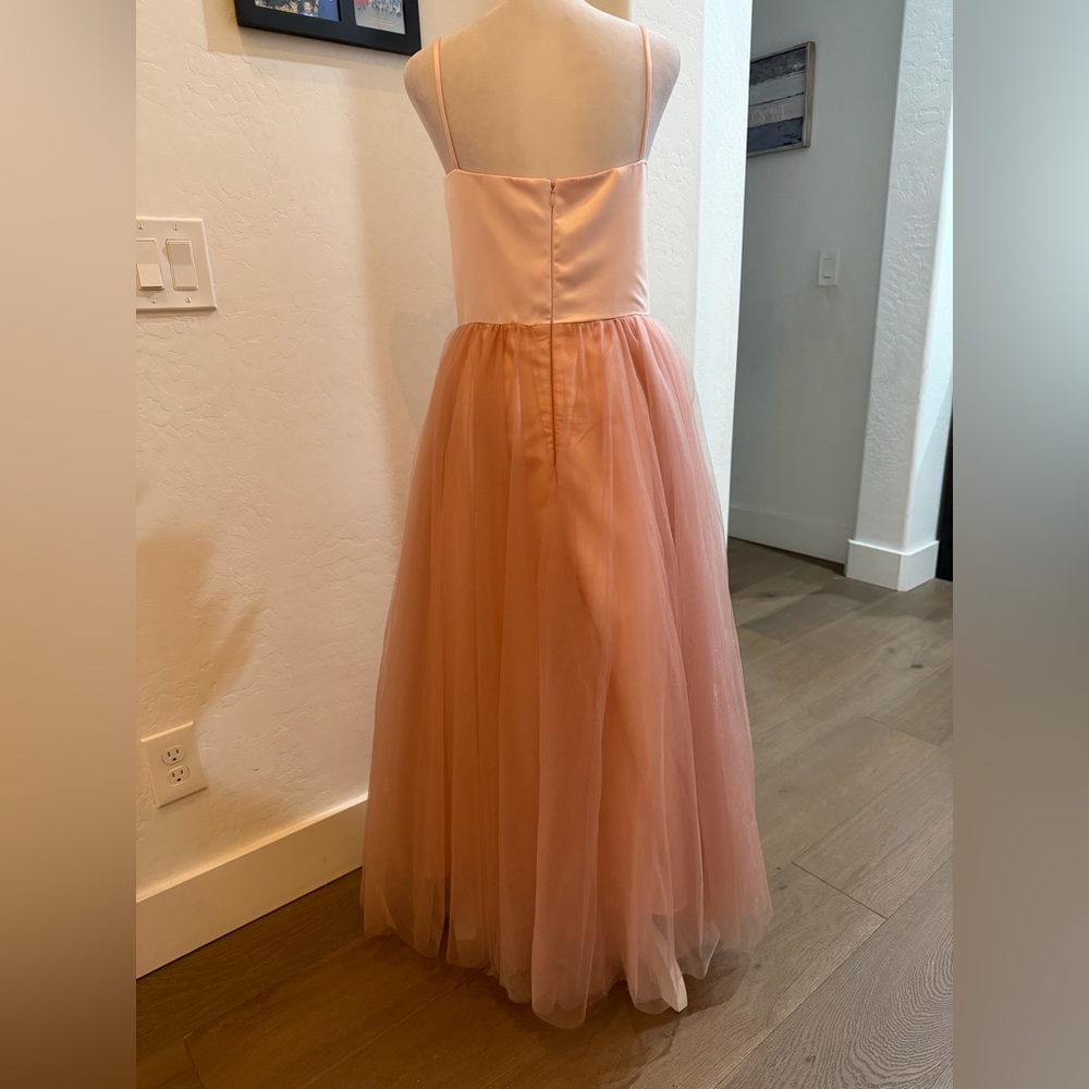 HELLYMOON | ✨NWOT✨ A Line Midi Blush Pink Tulle Gown with Sweetheart Bodice - Picture 5 of 7